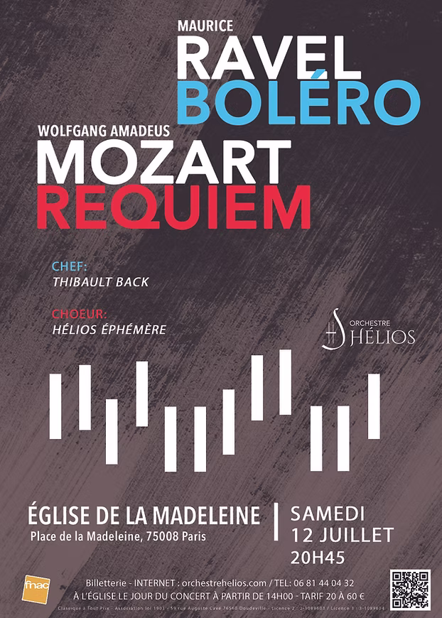 Requiem de Mozart et Boléro de Ravel